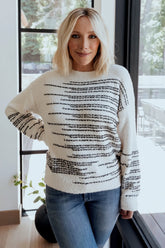 Jubes Geo Sweater | Black + Cream